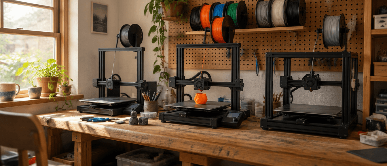 A 3D printer part-way through a print